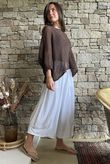 Conrad Grunge Loose Cotton Knit Coffee Bean